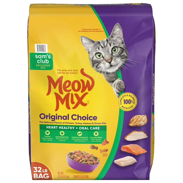 Meow Mix Original Choice Adult Dry Cat Food – 32 lb